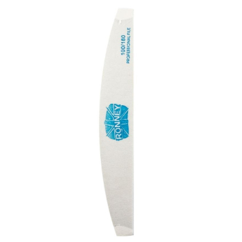 RONNEY Professional PREMIUM Nailfile -PILNIK 100/180 BIAŁY PÓŁKSIĘŻYC